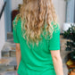 Saint Patrick Asymmetrical Sequin Banded V Neck Top