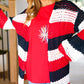 Simply Patriotic Red White & Blue Striped Crochet Cardigan