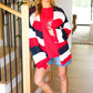 Simply Patriotic Red White & Blue Striped Crochet Cardigan