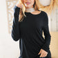 Shimmer Foil Neck Band Cold Shoulder Holiday Top