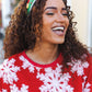 Santa Present Charms & Rhinestone Top Knot Holiday Headband