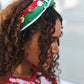 Santa Present Charms & Rhinestone Top Knot Holiday Headband