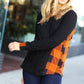 Black & Rust Plaid Hacci Knit Hoodie