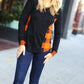 Black & Rust Plaid Hacci Knit Hoodie