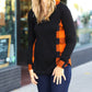 Black & Rust Plaid Hacci Knit Hoodie