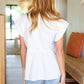 Weekend Ready Taupe Embroidered Notched Neck Babydoll Top