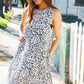 Be Bold Ivory Animal Print Peek-A-Boo Neck Dress