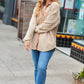 Eyes On You Taupe Quilted Knit Button Down Shacket