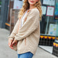 Eyes On You Taupe Quilted Knit Button Down Shacket