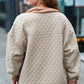 Eyes On You Taupe Quilted Knit Button Down Shacket