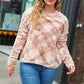 Forget Me Not Cream & Sepia Multicolor Chenille Velvet Sweater