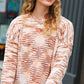 Forget Me Not Cream & Sepia Multicolor Chenille Velvet Sweater