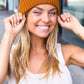 Camel Cable Knit Beanie