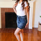 Judy Blue Dark Blue High Waist Release Hem Skirt