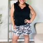 Be Bold Pink/Black Camo French Terry Pocket Shorts