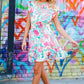 Under Your Spell Floral Smocked Flutter Sleeve Ruffle Mini Dress