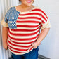 American Flag Jacquard Knit Sweater Top