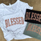 Blessed Metallic Varsity Graphic Tee - RTS