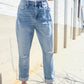 Judy Blue High-Rise Boyfriend Cuffed Hem Star Pocket Jeans