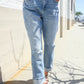 Judy Blue High-Rise Boyfriend Cuffed Hem Star Pocket Jeans