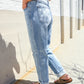 Judy Blue High-Rise Boyfriend Cuffed Hem Star Pocket Jeans