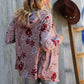 Find Love Bronze Long Sleeve Floral Print Open Cardigan Hoodie
