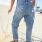 Judy Blue High-Rise Boyfriend Cuffed Hem Star Pocket Jeans