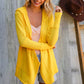 Coastal Breeze Sunflower Long Sleeve Open Hoodie Cardigan