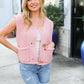 Classy Chic Gold Button Down Chunky Sweater Vest