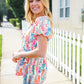 Perfect Find Ivory Floral Leaf Print Short Sleeve Babydoll Top