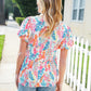 Perfect Find Ivory Floral Leaf Print Short Sleeve Babydoll Top