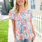 Perfect Find Ivory Floral Leaf Print Short Sleeve Babydoll Top