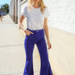 All You Need Sapphire High Waist Flare Leg Denim Jeans