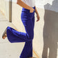 All You Need Sapphire High Waist Flare Leg Denim Jeans