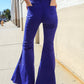 All You Need Sapphire High Waist Flare Leg Denim Jeans