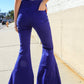 All You Need Sapphire High Waist Flare Leg Denim Jeans