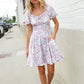 Lock Eyes Cream Floral Print Sweetheart Neck Fit & Flare Dress