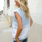 Put Together Blue V Neck Button Down Color Block Sweater Vest