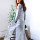 Cool Mornings Grey Open Duster Cardigan