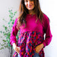 Fuchsia Fizz Drop Shoulder Babydoll Blouse