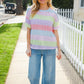 Find Love Lavender & Pink Striped Textured Waffle Knit Top