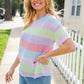 Find Love Lavender & Pink Striped Textured Waffle Knit Top
