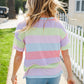 Find Love Lavender & Pink Striped Textured Waffle Knit Top