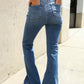 Judy Blue High Rise Trouser Flare Medium Wash Denim Jeans
