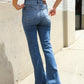 Judy Blue High Rise Trouser Flare Medium Wash Denim Jeans