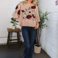 Scarlet Petals Bubble Sleeve Sweater