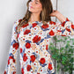 Tea Time Floral Bell Sleeve Top