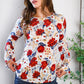 Tea Time Floral Bell Sleeve Top