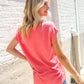 Summer Vibes Coral Relaxed Fit Jacquard Knitted Top