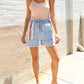 Adorable You High Rise Stars & Stripes Pocket Drawstring Shorts
